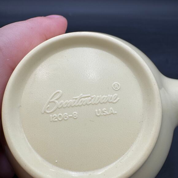 Vintage Boontonware Yellow Coffee Cups Melmac - Picture 10 of 13
